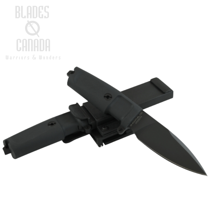 Extrema Ratio Shrapnel OG Fixed Blade Knife, N690 Black, Hard Sheath